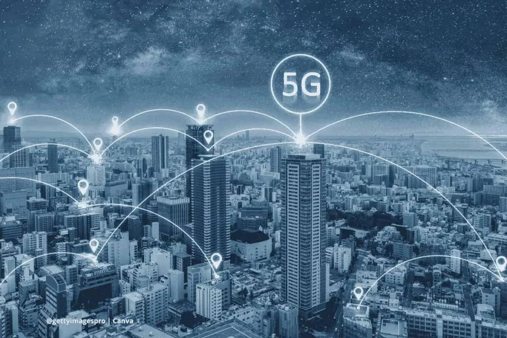 3G vs 5G: la evolución tecnológica que redefine la conectividad en 2025 2 Ciudad con cobertura de red 5G destacada visualmente.